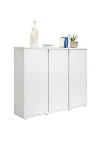 Xora Schuhschrank , Weiss , Holzwerkstoff , 18 Fächer , 145x120x34 cm , Typenauswahl , Garderobe, Schuhaufbewahrung, Schuhschränke