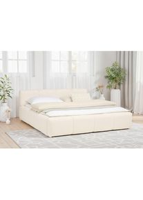 Livetastic Polsterbett , Beige , Holz , Kiefer,Kiefer , vollmassiv,vollmassiv, Sperrholz , 180x200 cm , Schlafzimmer, Betten, Polsterbetten