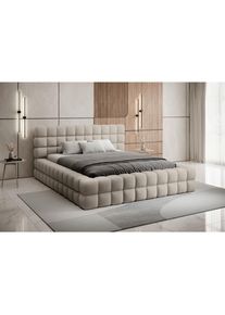 Mid.you Polsterbett , Taupe , Holz , 160x200 cm , Bettkasten, gepolstertes Kopfteil , Schlafzimmer, Betten, Polsterbetten