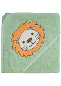 Wörner Kapuzenhandtuch »Löwe helloliv« mit Kapuze, maschinenwaschbar, trocknergeeignet , grün , Wörner , Obermaterial: 100% Baumwolle