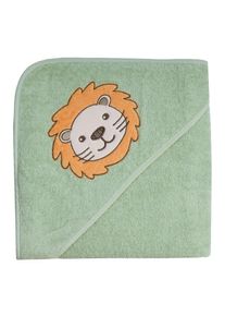 Wörner Kapuzenhandtuch »Löwe helloliv« mit Kapuze, maschinenwaschbar, trocknergeeignet , grün , Wörner , Obermaterial: 100% Baumwolle