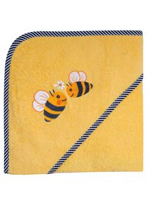 Wörner Kapuzenhandtuch »Bienen« mit Kapuze, maschinenwaschbar, trocknergeeignet , gelb , Wörner , Obermaterial: 100% Baumwolle