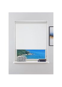 Rollo »LIYN« Lichtschutz Sichtschutz Verdunkelung ohne Bohren freihängend Trendiges Rollo in Naturoptik- NEUHEIT! , weiss , my home ,...