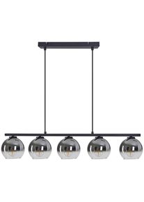 Novel Hängeleuchte , Schwarz , Glas , Kreise , rund , 13x150x83 cm , RoHS, CE , höhenverstellbar , Lampen & Leuchten, Innenbeleuchtung, Hängelampen,