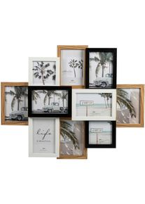 Monee Multirahmen , Naturfarben, Schwarz, Weiss , Metall, Glas, Papier, Holzwerkstoff , rechteckig , 57.7x46x4 cm , FSC , Passepartout , Bilder &
