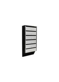 Rottner Comsafe Silver/Black Mailbox, 824 mm x 385mm x 140 mm, Silber / Schwarz - T06368