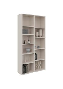 Boxxx Regal , Kaschmir , Holzwerkstoff , 9 Fächer , 80x160x26 cm , stehend , Kleinmöbel