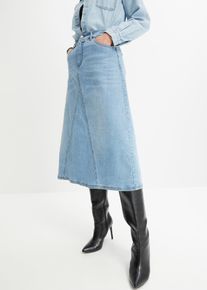 Stretch-Jeansrock High Waist in blau, Gr&ouml;sse 38, aus &uuml;ber 80% Baumwolle, bonprix