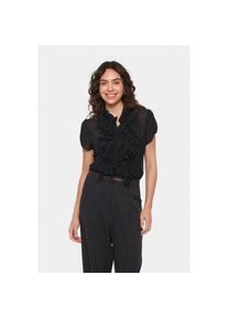 Saint Tropez, Unisex, Chiffonbluse &raquo;LiljaSZ SS Shirt&laquo;, schwarz, XXL, Kurzarmbluse von Saint Tropez