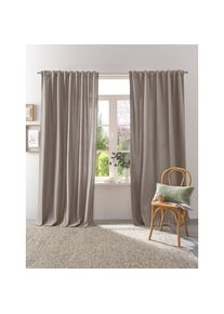 Vorhang &raquo;Elk&aelig;r&laquo; Multifunktionsband 1 Stk. tlg. Thermo, mit Multifunktionsband , beige , Andas , Obermaterial: 100% Polyester