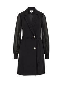 WE Fashion Blusenkleid Damen Gr&ouml;&szlig;e 38 schwarz Winterkleid