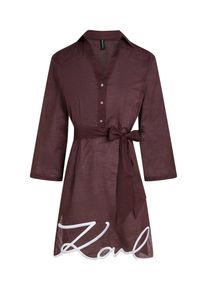 K by KARL LAGERFELD Karl Lagerfeld Strandkleid Damen Gr&ouml;&szlig;e 36 dunkelbraun / wei&szlig;