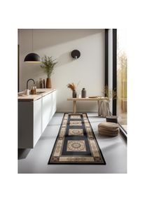 Läufer »Shindand« rechteckig 8 mm Höhe Orient Optik, strapazierfähig, pflegeleicht, robust , schwarz , NOURISTAN , Oberfläche: 100% Polypropylen