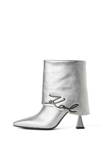 K by KARL LAGERFELD Karl Lagerfeld Stiefelette 'Debut II' Damen Gr&ouml;&szlig;e 39 schwarz / silber Winterschuhe