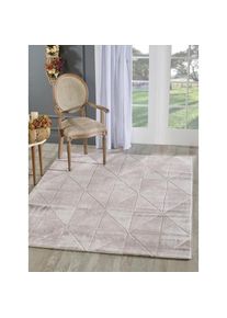 Sanat, Teppich &raquo;Harmony 3212, auch als L&auml;ufer&laquo; rechteckig 12 mm H&ouml;he Wohnzimmer, Kurzflor, Vintage, Hoch Tief Struktur, dunkelbeige, Kunstfaser, 12 mm