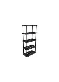 realspace Pro RS PRO Black 5 Shelf PP Shelving Unit, 1760mm x 790mm, 390mm, 40kg Load - 8386563
