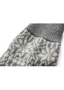 Hirsch Natur Socke Jacquard Schurwolle Grau 36-37