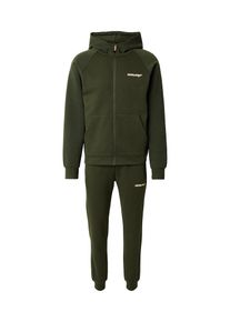 JACK & JONES Jogginganzug 'JPSTGORDON THATCHER' Herren, dunkelgrün / orange / weiß, Größe XL