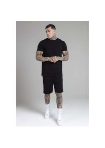 SikSilk , Damen , Loungeanzug »Set T-Shirt and Shorts Set in Black« , schwarz , Set