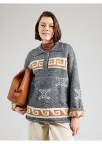Object Pullover 'OBJGalia' Damen Gr&ouml;&szlig;e XS creme / braun / graumeliert / wei&szlig;