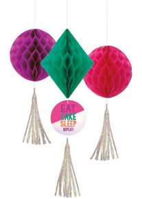 Amscan 3 Birthday Vibes Wabenbälle 32cm