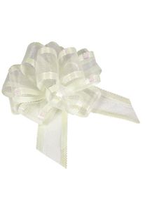 Noeud en organza ivoire 12,5 cm