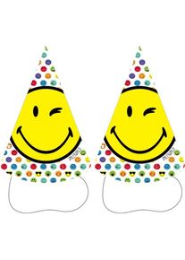 Amscan 8 Cappellini da festa Smile the World 16cm