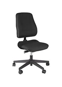 Prosedia Bürostuhl LEANOS V ERGO, Synchronmechanik, ohne Armlehnen, Bandscheibensitz, schwarz/schwarz