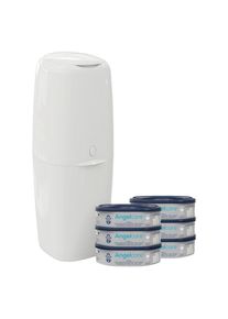 Angelcare Windeleimer , Weiss Hochglanz , Kunststoff , 29x45x25 cm , Pflegen, Wickeln, Windeleimer