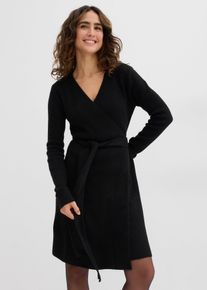 Wickelkleid aus Strick f&uuml;r die Schwangerschaft und danach in schwarz, Gr&ouml;sse 32/34 (XS), bonprix