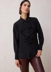 Bluse mit Seide in schwarz, Gr&ouml;sse 38, bonprix