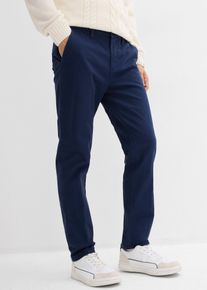 Regular Fit Chinohose mit Thermo-Flanellfutter Tapered in blau, Grösse 48, 98% Baumwolle, bonprix