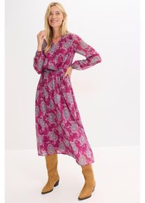 Chiffonkleid mit Paisley-Druck in lila, Gr&ouml;sse 36, bonprix