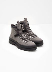 Gefütterte Schnürboots in grau, Grösse 42, bonprix