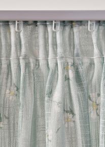 Vorhang aus recyceltem Polyester mit Blumendruck (1er Pack) in gr&uuml;n, 145x135 cm, bonprix