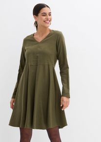 Leichtes Flanellkleid aus reiner Baumwolle in gr&uuml;n, Gr&ouml;sse 40, 100% Baumwolle, bonprix
