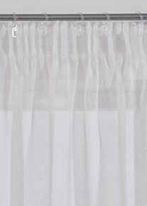 Gardine mit recyceltem Polyester mit Blumen Druck (1er Pack) in weiss, 145x135 cm, bonprix