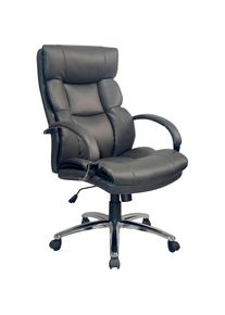 ByLiving, ByLiving Chefsessel &raquo;Paul-XXL&laquo; () Belastbarkeit bis 150 kg, komfortabel, mit Wippmechanik, schwarz, silber, schwarz, silber, Kunstleder