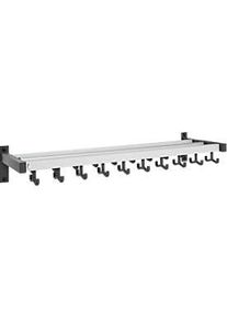 Wandgarderobe, 10 Doppel-, 9 Einzelhaken, Hutablage