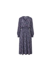 Tchibo - Robe midi &agrave; imprim&eacute; floral - taille: 38 - violet/bleu/fleuri