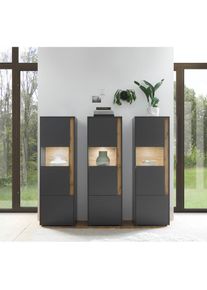 Inosign , Wohnwand »City/Giron, moderne Anbauwand, Komplettset in vielen Farben verfügbar« Set, 3 Stk. tlg. , grau , Die Wohnwand ist aus...