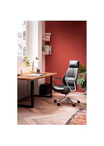 Chefsessel () Bezug aus italienischem Echtleder , schwarz , Salesfever