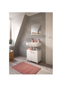 Welltime, Welltime Badm&ouml;bel-Set &raquo;Tampa, best. aus Waschbeckenunterschrank und Spiegel, Breite 57cm,&laquo; Set, 2 Stk. tlg., wei&szlig; nachbildung, Holzwerkstoff