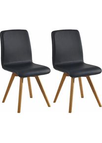 4-Fussstuhl »Karla« (Set) 2 Stk.Gestell aus Massivholz , schwarz , massivline&more