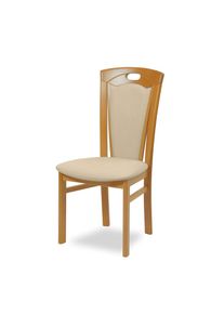 Esszimmerstuhl »FERDI Made in Italy, Massivholz« (Set) 2 Stk.Bezug Feinstruktur (wasser- und fleckabweisend) oder Struktur , beige , Home Affaire