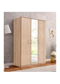 Kleiderschrank »Husum« mit dekorativen Kranz, wahlweise mit Schubkästen , braun , Priess