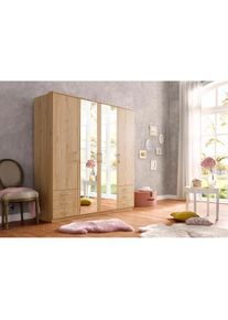 Kleiderschrank »Husum« mit dekorativen Kranz, wahlweise mit Schubkästen , braun , Priess