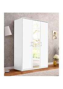 Kleiderschrank »Husum« mit dekorativen Kranz, wahlweise mit Schubkästen , weiss , Priess