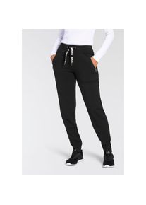 Kangaroos , Jogginghose mit Zippertaschen und Logo Band , schwarz , 44 , Sweathose mit breiter bedruckter Kordel und Reissverschluss Taschen von...