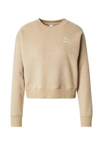 Puma Sportsweatshirt 'CLASSICS' Damen, sand / weiß, Größe M